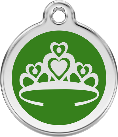 Red Dingo Enamel Dog Tag - Crown