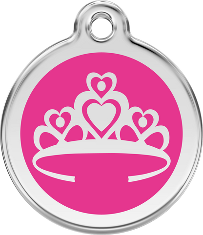Red Dingo Enamel Dog Tag - Crown