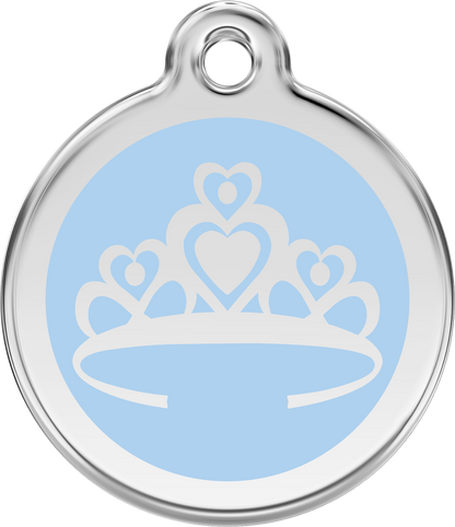 Red Dingo Enamel Dog Tag - Crown