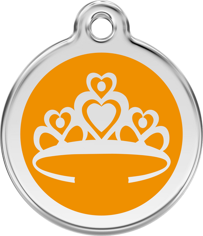 Red Dingo Enamel Dog Tag - Crown