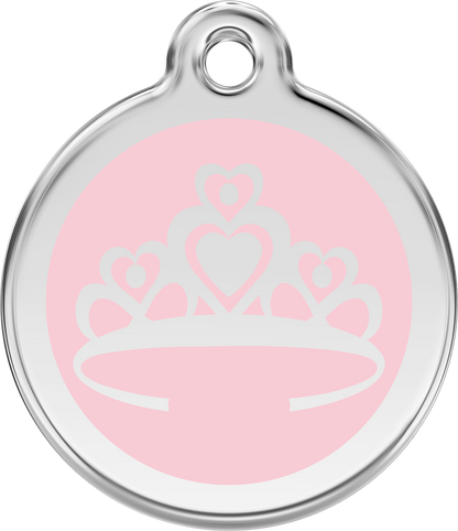 Red Dingo Enamel Dog Tag - Crown