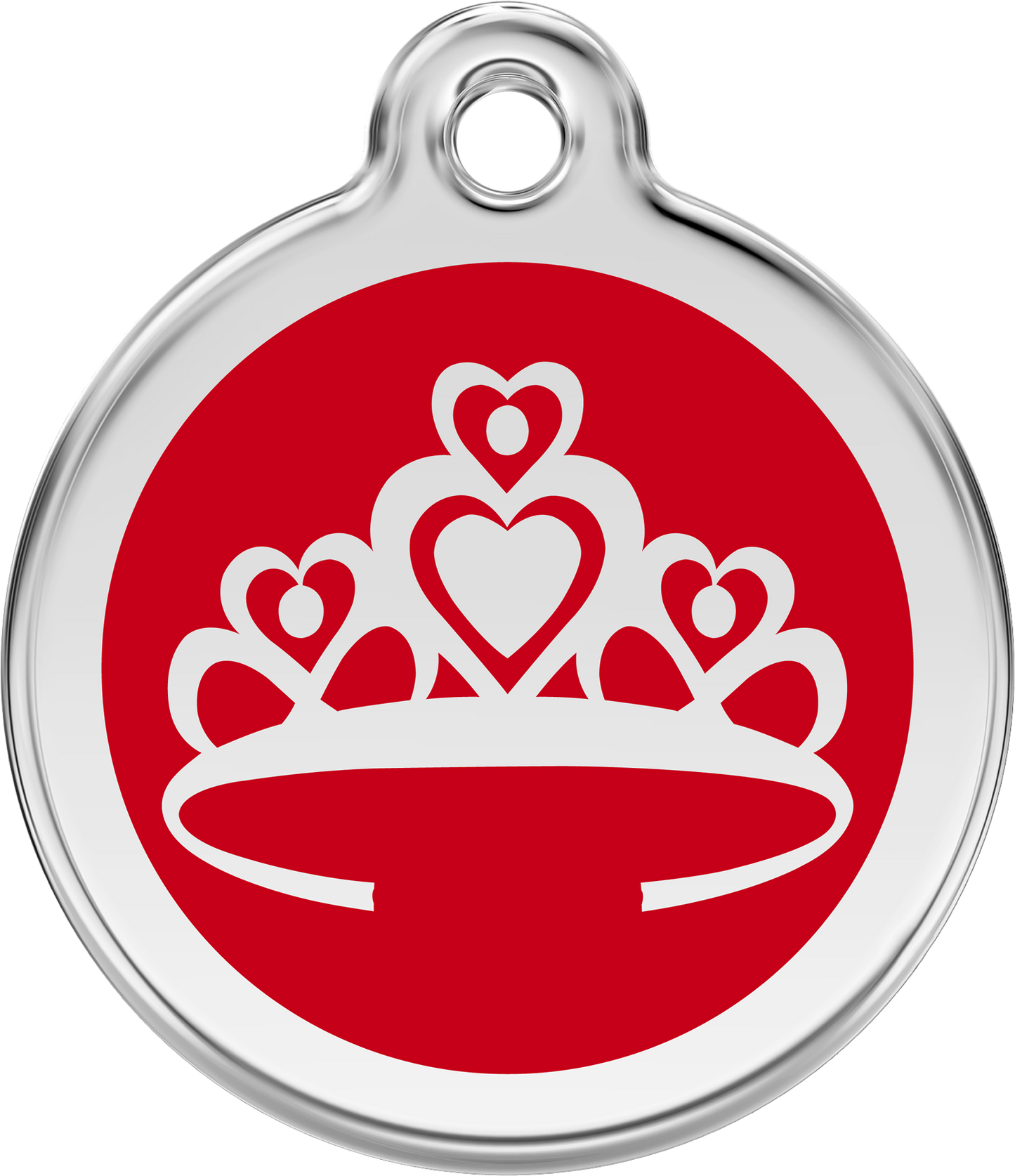 Red Dingo Enamel Dog Tag - Crown