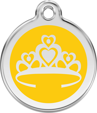 Red Dingo Enamel Dog Tag - Crown