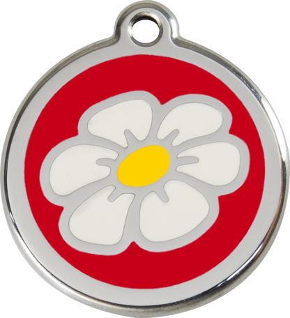 Red Dingo Enamel Dog Tag - Daisy