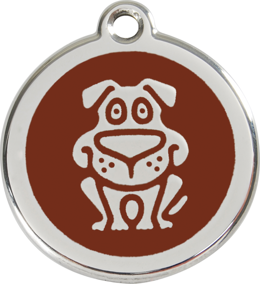 Red Dingo Enamel Dog Tag - Dog
