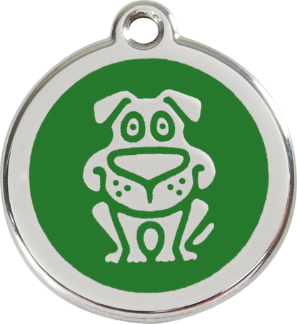 Red Dingo Enamel Dog Tag - Dog