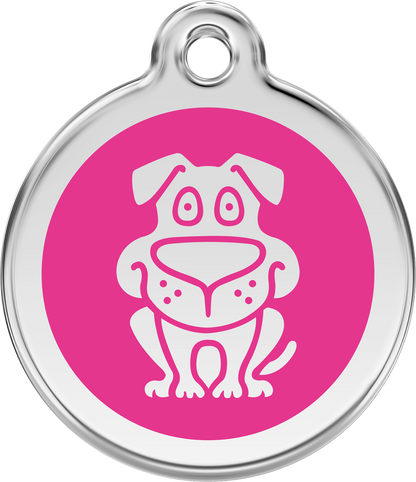 Red Dingo Enamel Dog Tag - Dog