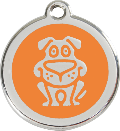 Red Dingo Enamel Dog Tag - Dog