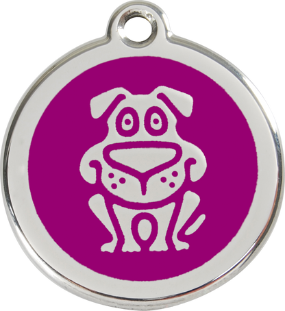 Red Dingo Enamel Dog Tag - Dog