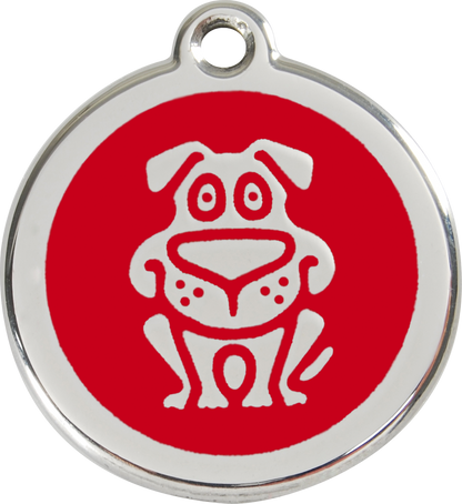 Red Dingo Enamel Dog Tag - Dog