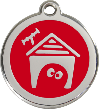 Red Dingo Enamel Dog Tag - Dog House