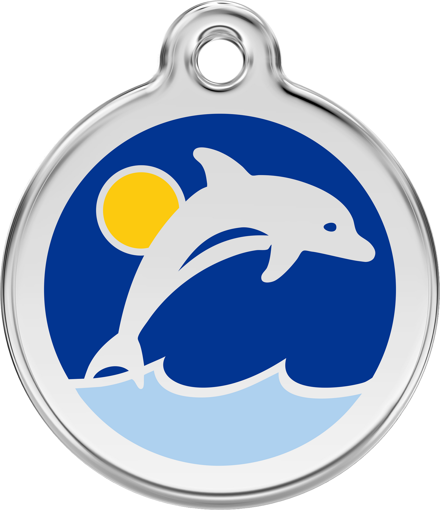 Red Dingo "Dolphin" Enamel Dog Tag
