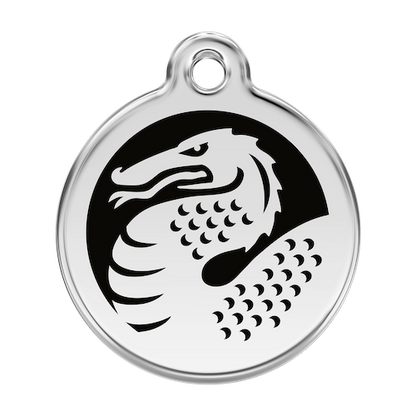 Red Dingo Enamel Dog Tag - Dragon