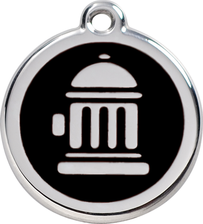 Red Dingo Enamel Dog Tag - Fire Hydrant