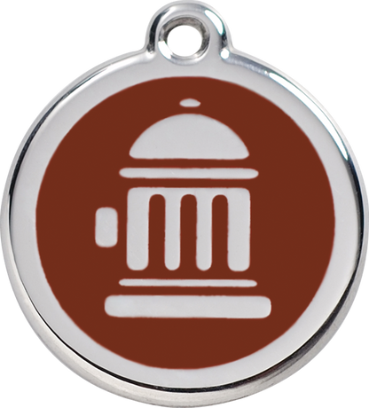 Red Dingo Enamel Dog Tag - Fire Hydrant