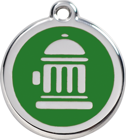 Red Dingo Enamel Dog Tag - Fire Hydrant