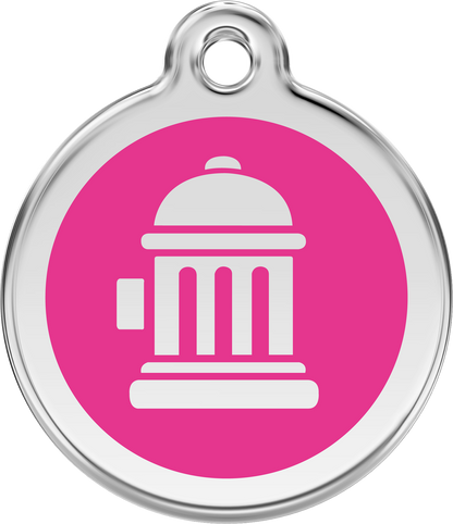 Red Dingo Enamel Dog Tag - Fire Hydrant