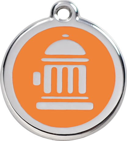 Red Dingo Enamel Dog Tag - Fire Hydrant