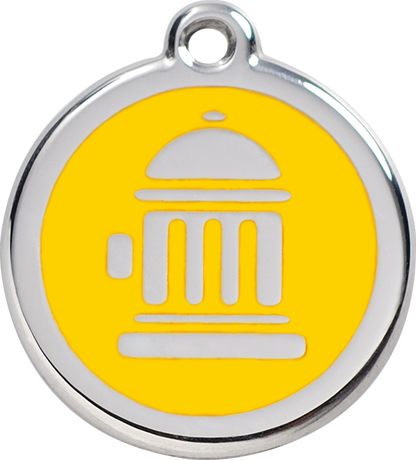 Red Dingo Enamel Dog Tag - Fire Hydrant