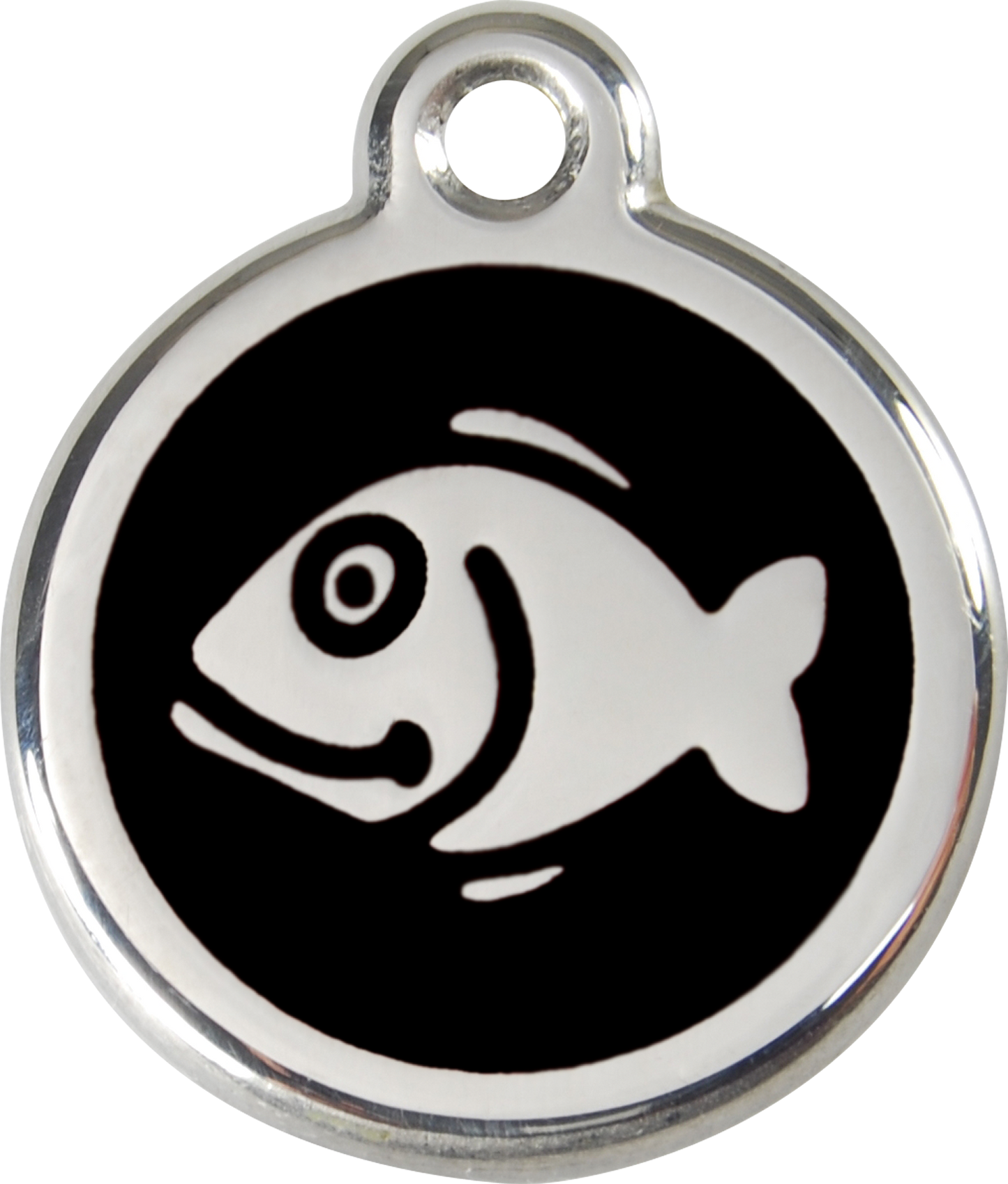 Red Dingo Enamel Cat Tag - Fish