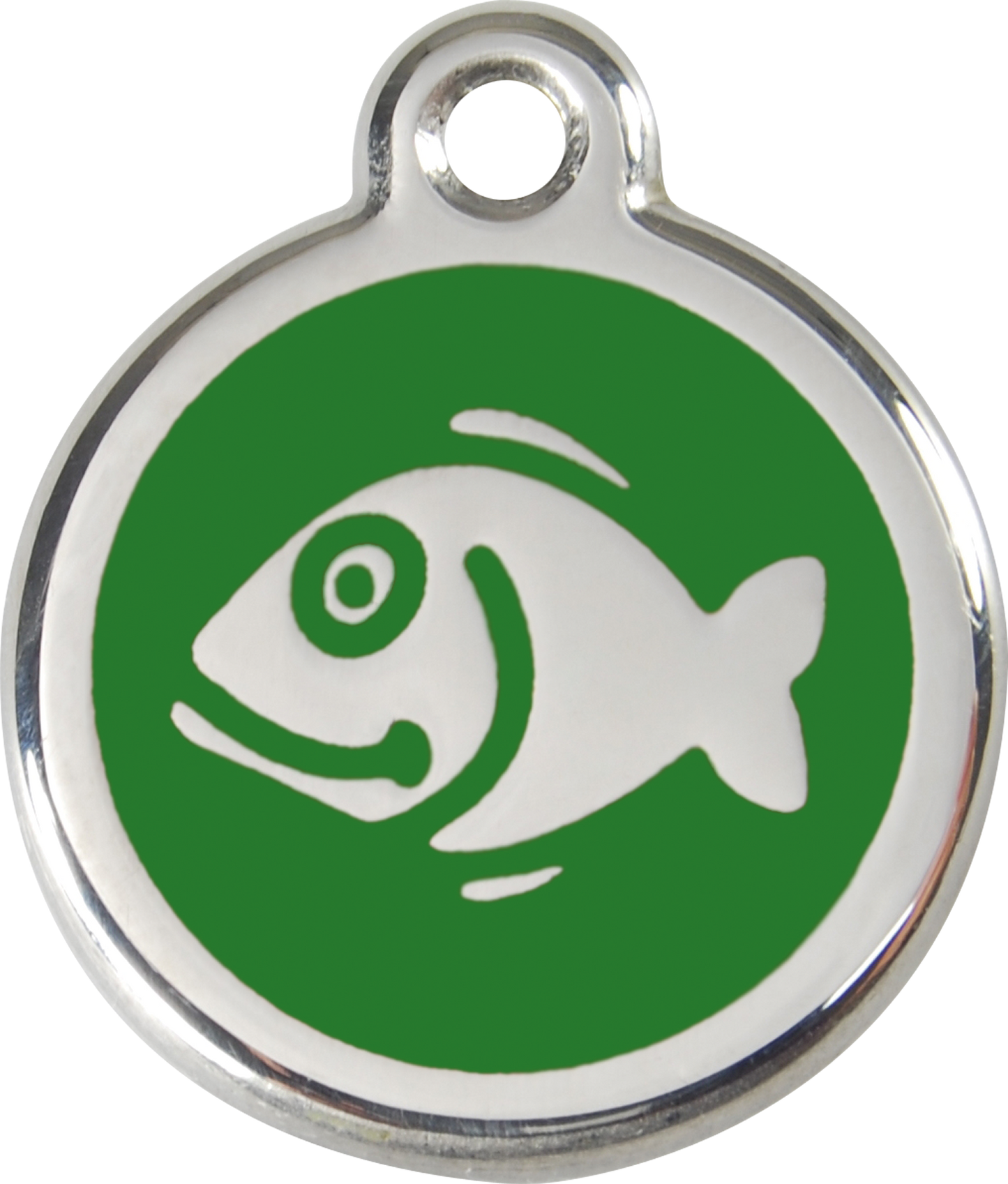 Red Dingo Enamel Cat Tag - Fish