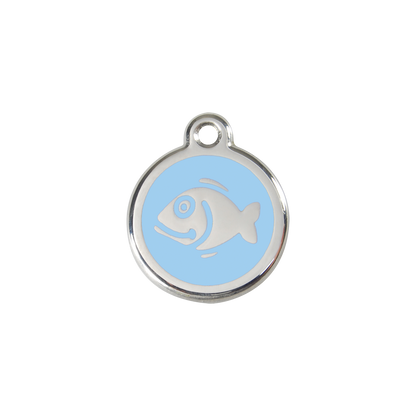 Red Dingo Enamel Cat Tag - Fish