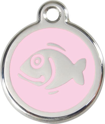 Red Dingo Enamel Cat Tag - Fish