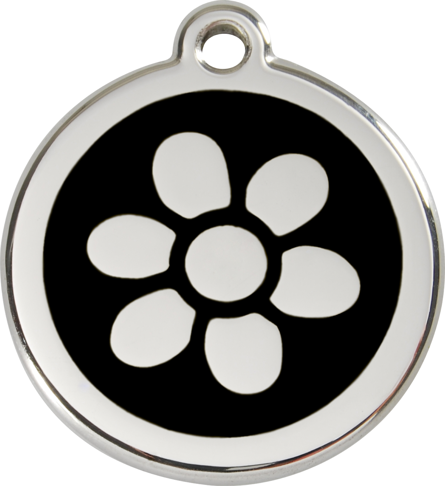 Red Dingo Enamel Dog Tag - Flower
