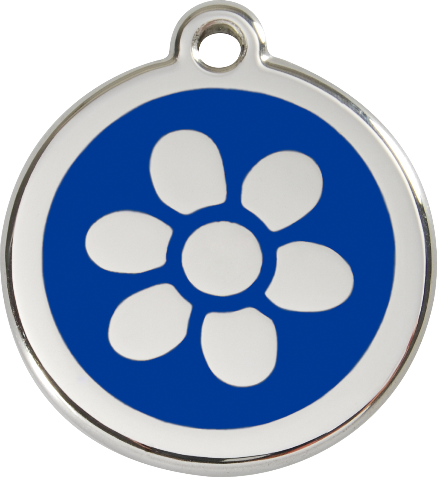 Red Dingo Enamel Dog Tag - Flower