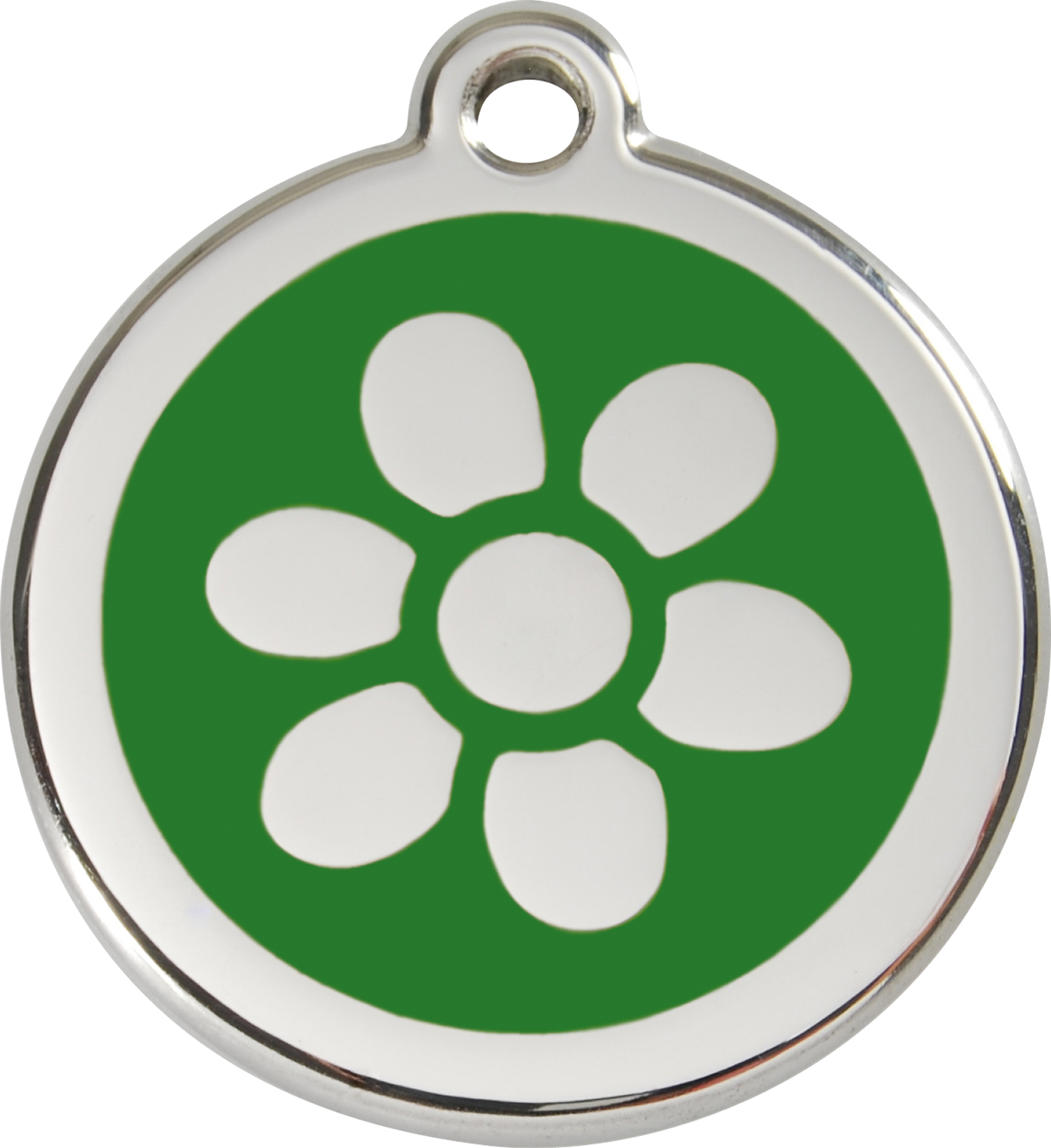 Red Dingo Enamel Dog Tag - Flower