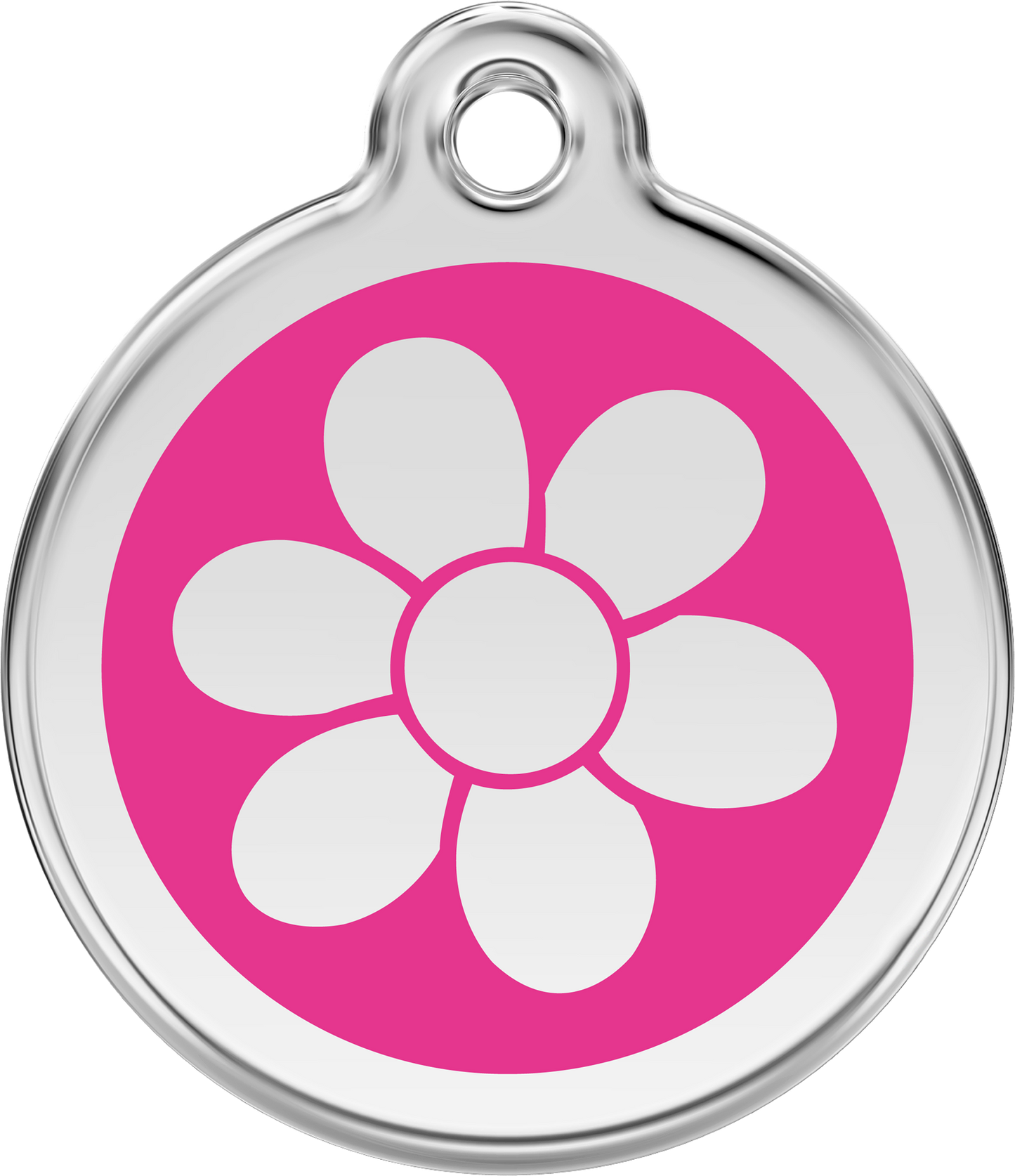 Red Dingo Enamel Dog Tag - Flower