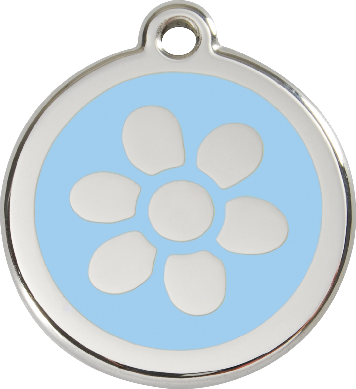 Red Dingo Enamel Dog Tag - Flower