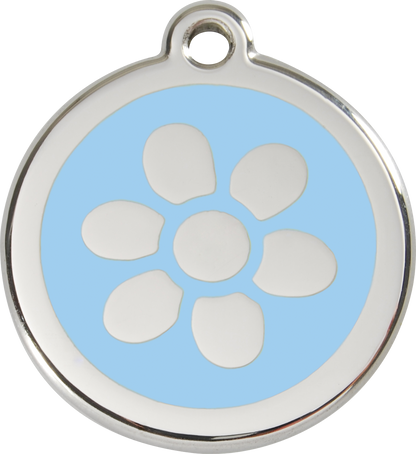 Red Dingo Enamel Dog Tag - Flower