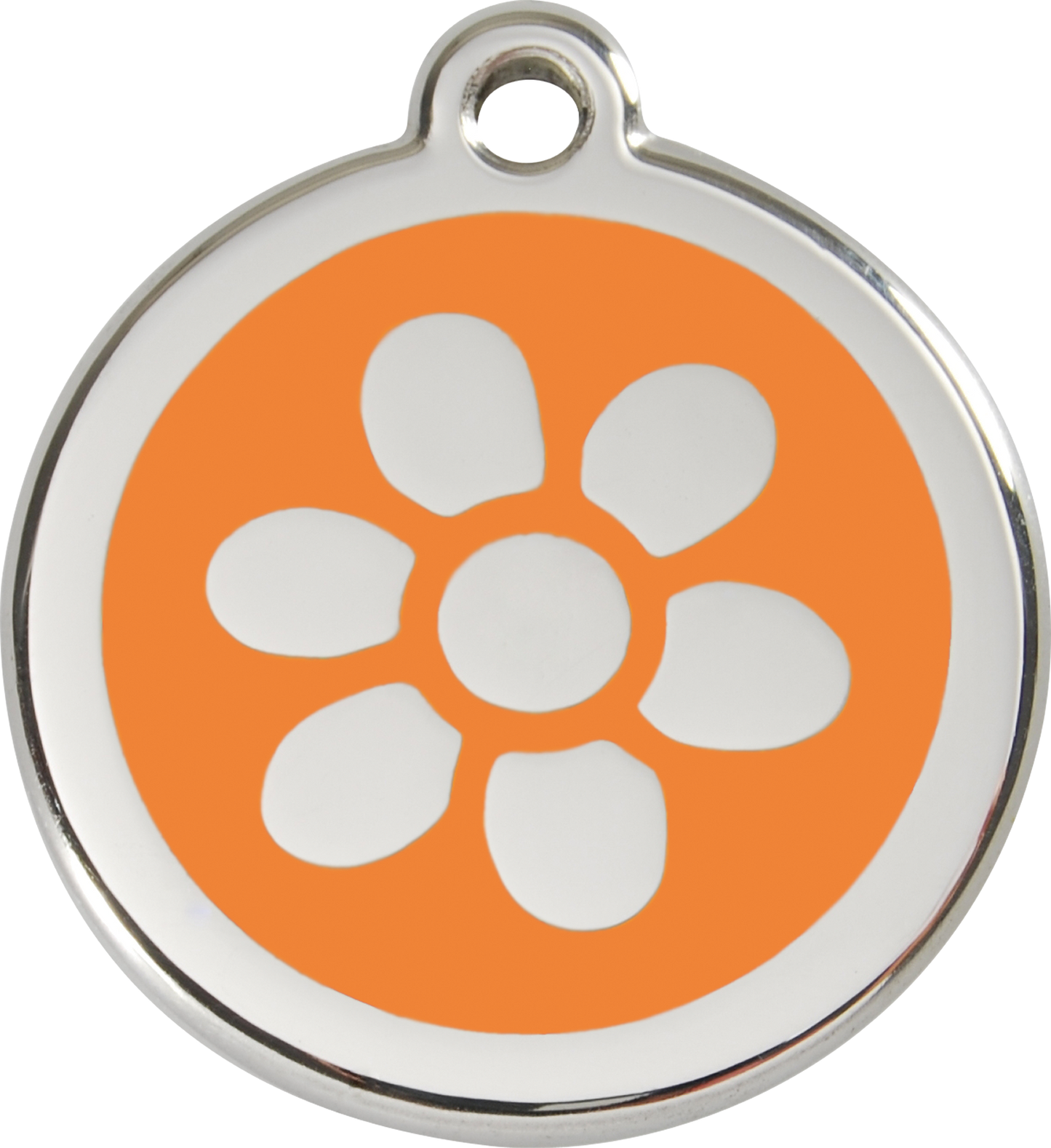 Red Dingo Enamel Dog Tag - Flower
