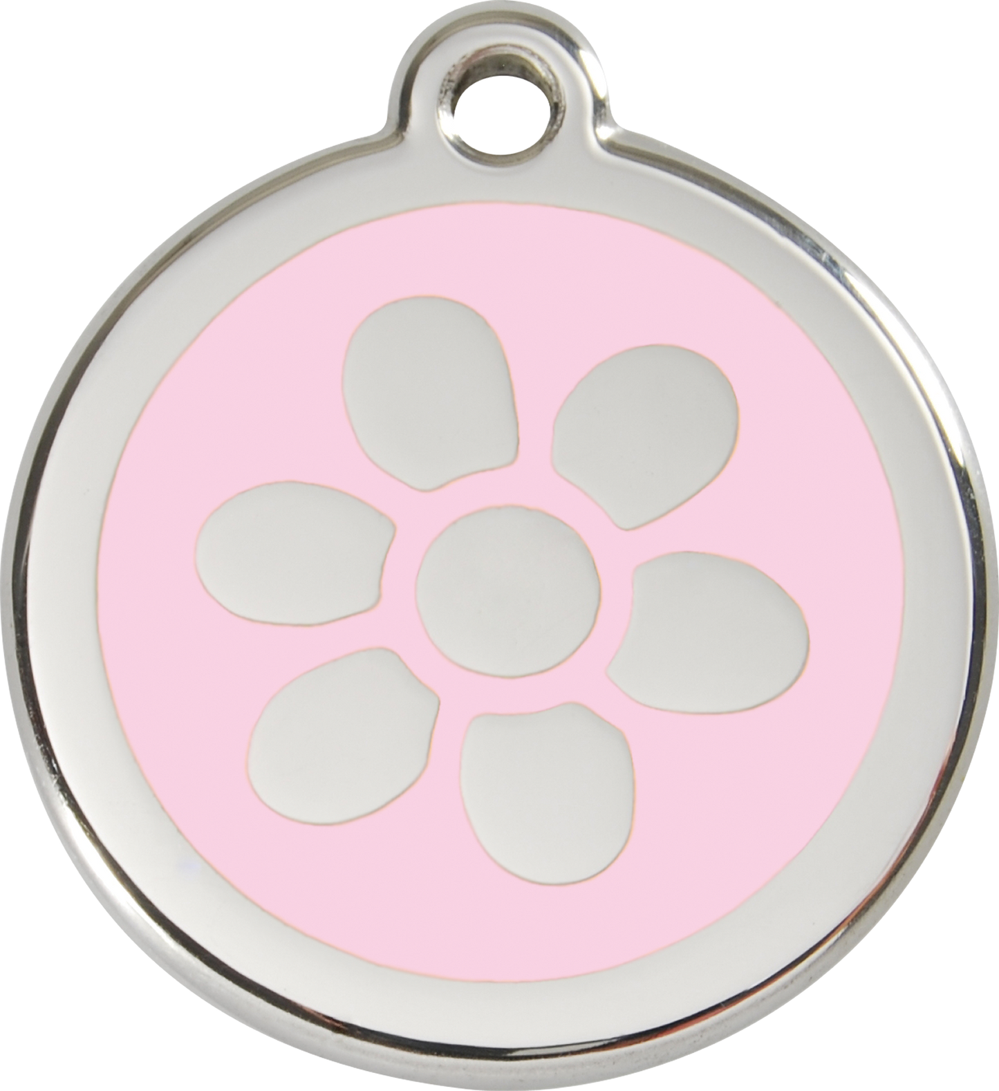 Red Dingo Enamel Dog Tag - Flower