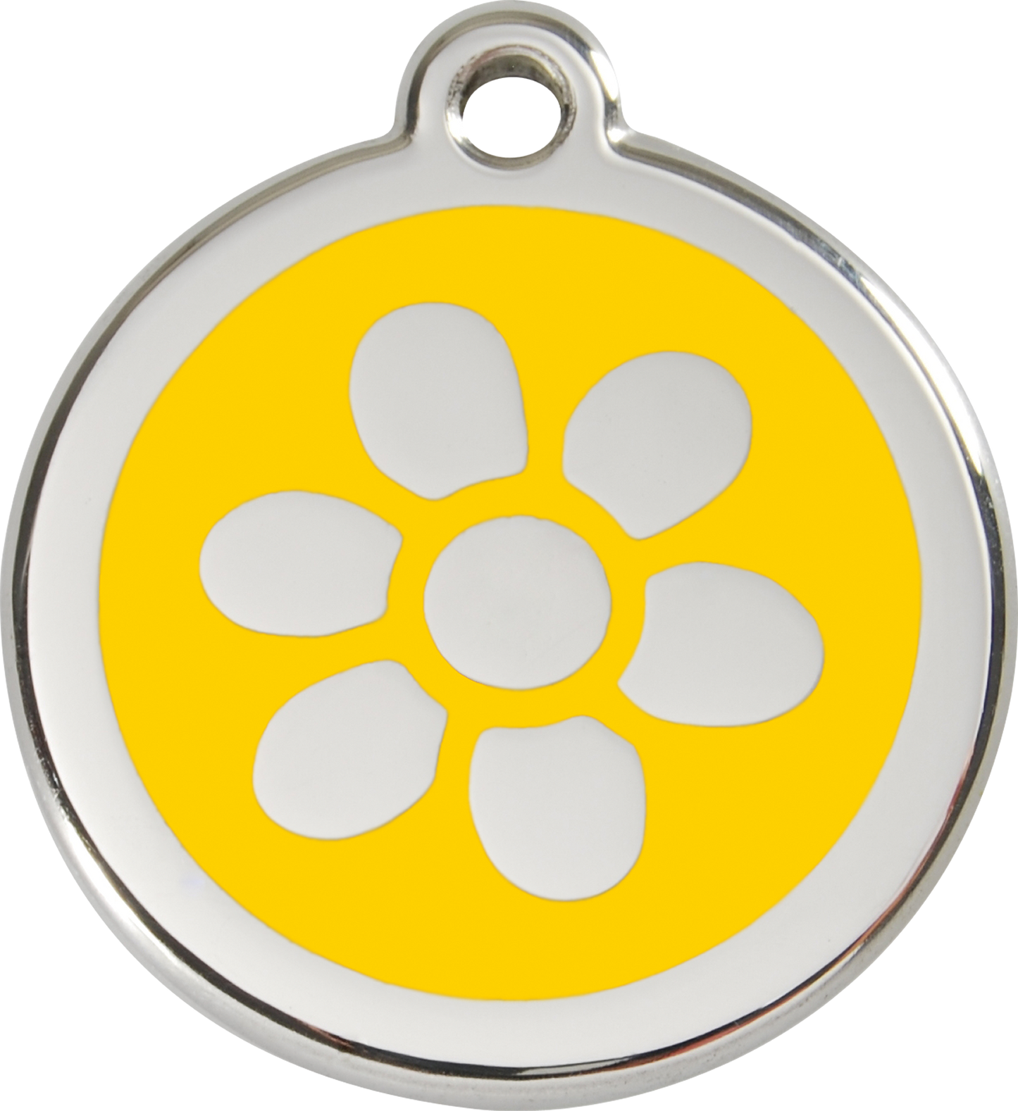 Red Dingo Enamel Dog Tag - Flower