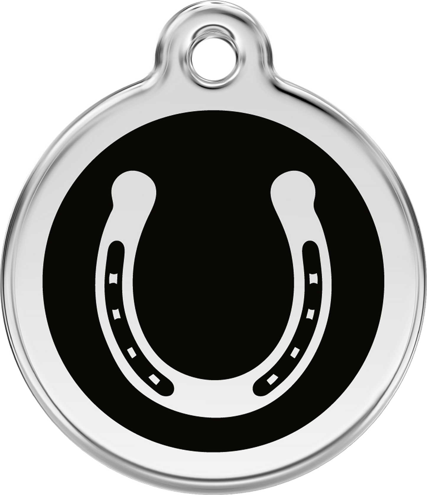 Red Dingo Enamel Dog Tag - Horseshoe