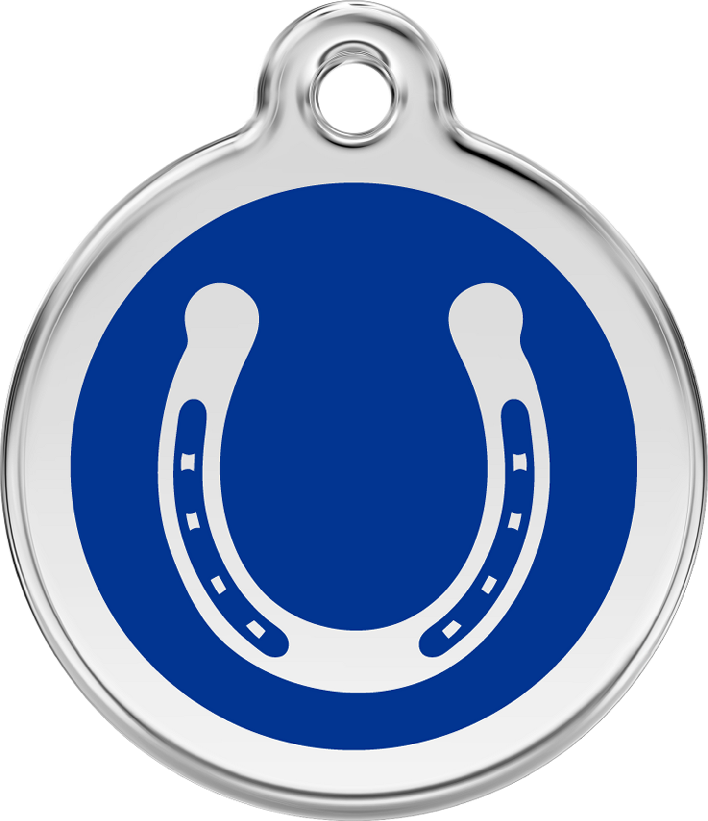 Red Dingo Enamel Dog Tag - Horseshoe