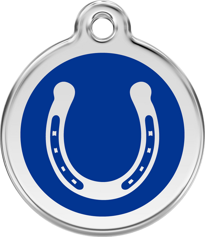 Red Dingo Enamel Dog Tag - Horseshoe