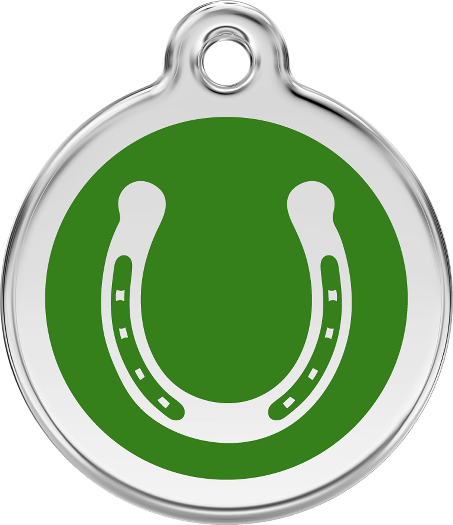 Red Dingo Enamel Dog Tag - Horseshoe