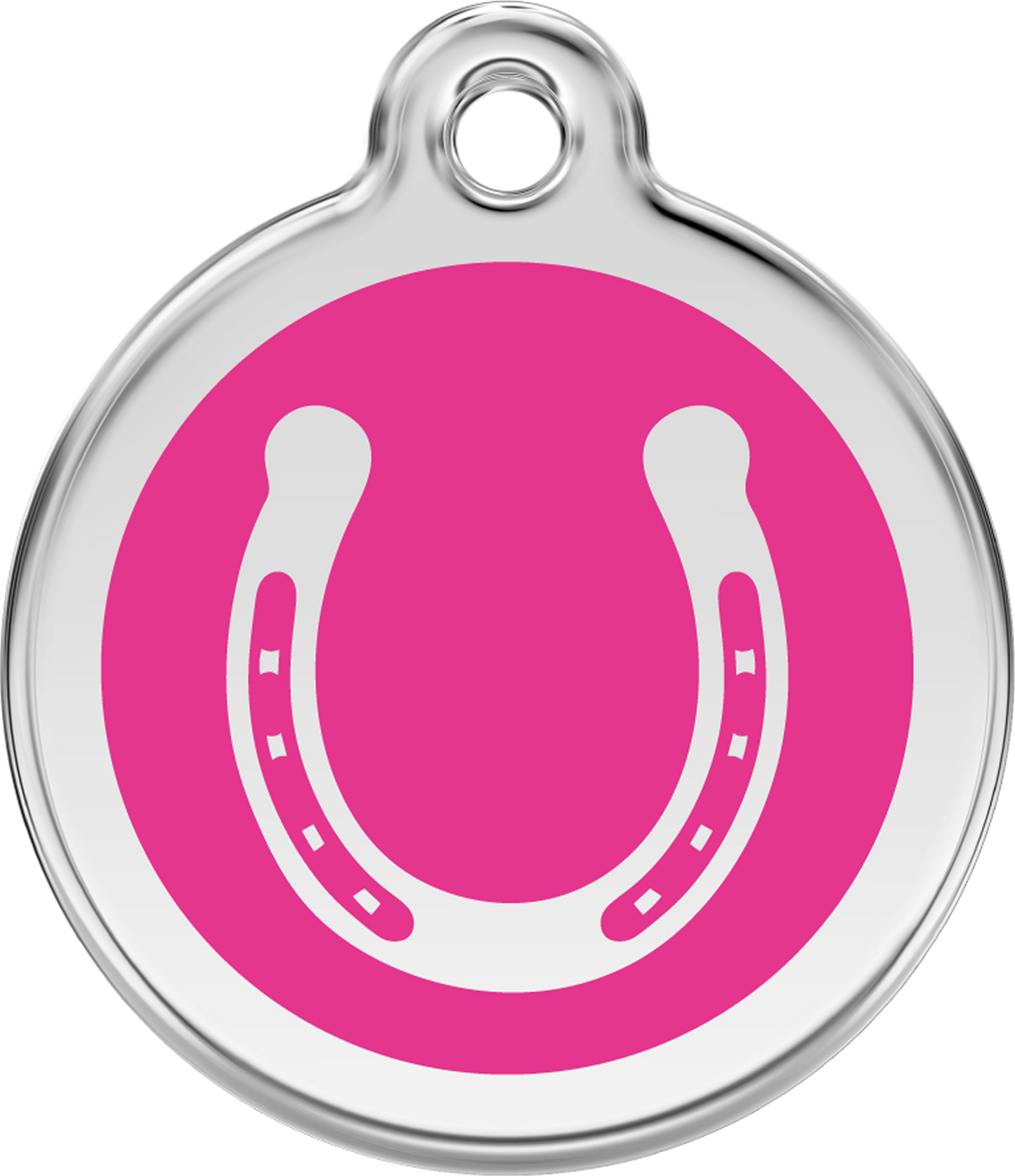 Red Dingo Enamel Dog Tag - Horseshoe