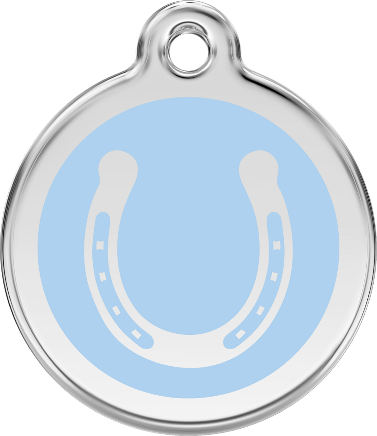 Red Dingo Enamel Dog Tag - Horseshoe
