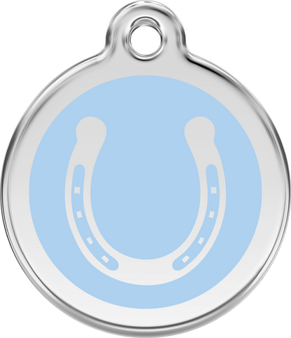Red Dingo Enamel Dog Tag - Horseshoe