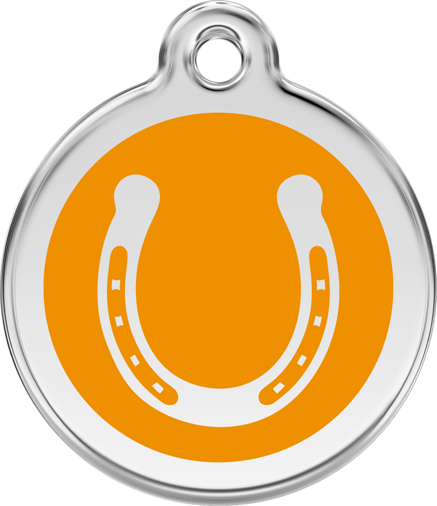 Red Dingo Enamel Dog Tag - Horseshoe