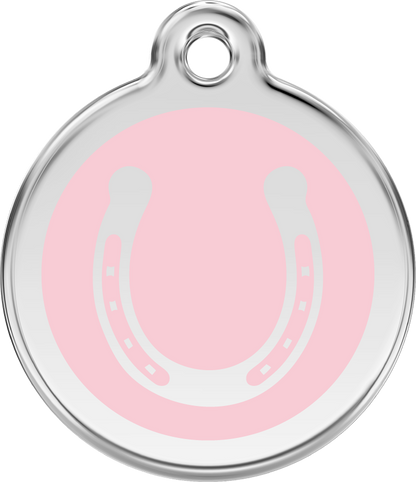 Red Dingo Enamel Dog Tag - Horseshoe