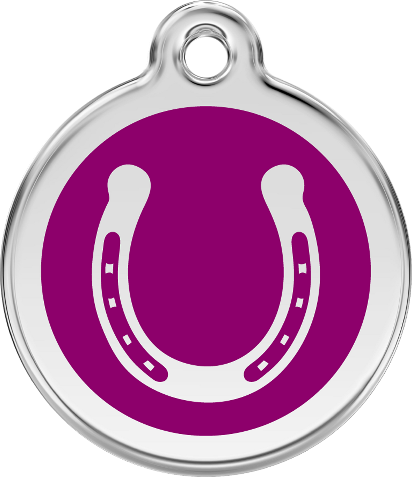 Red Dingo Enamel Dog Tag - Horseshoe