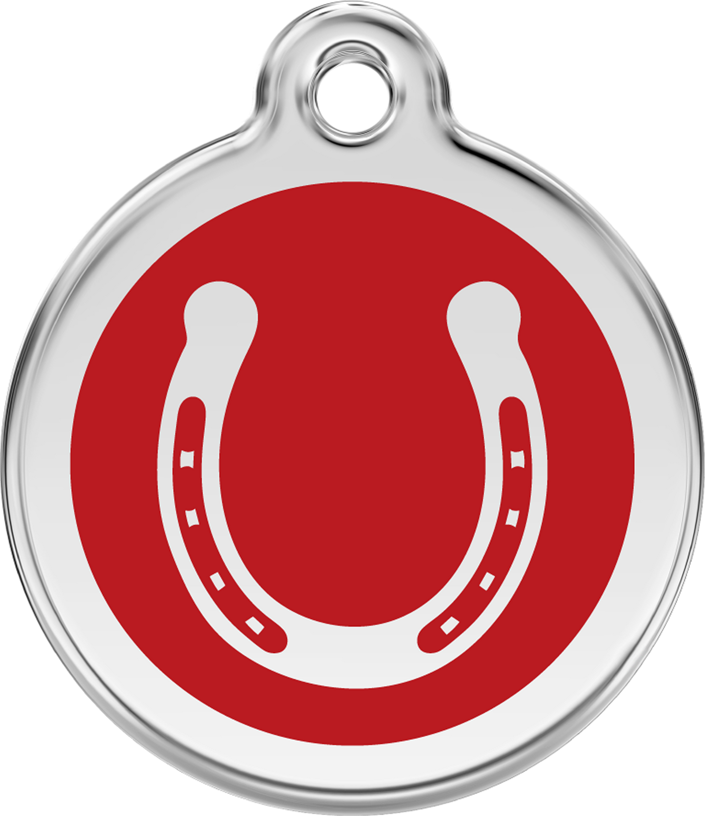 Red Dingo Enamel Dog Tag - Horseshoe