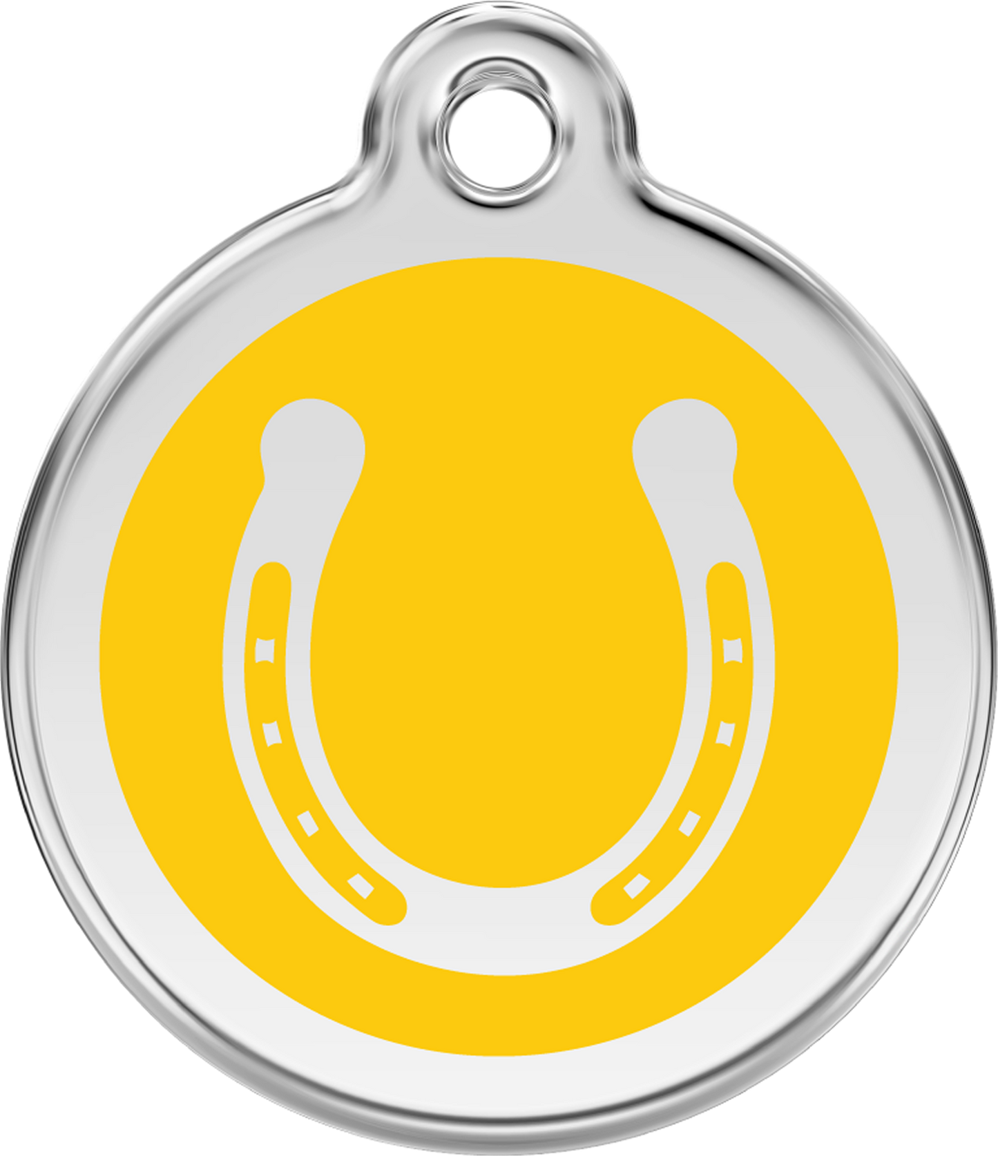 Red Dingo Enamel Dog Tag - Horseshoe