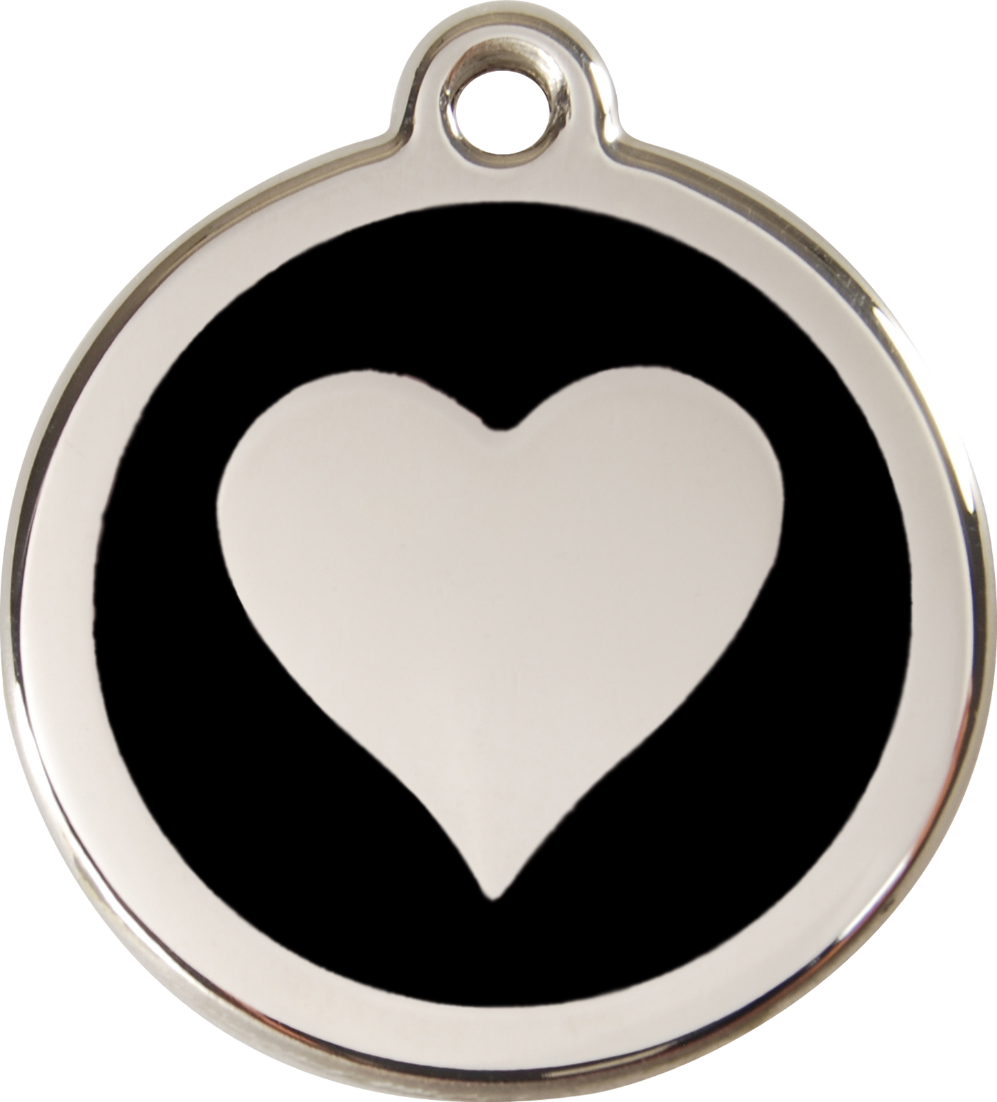 Red Dingo Enamel Dog Tag - Heart