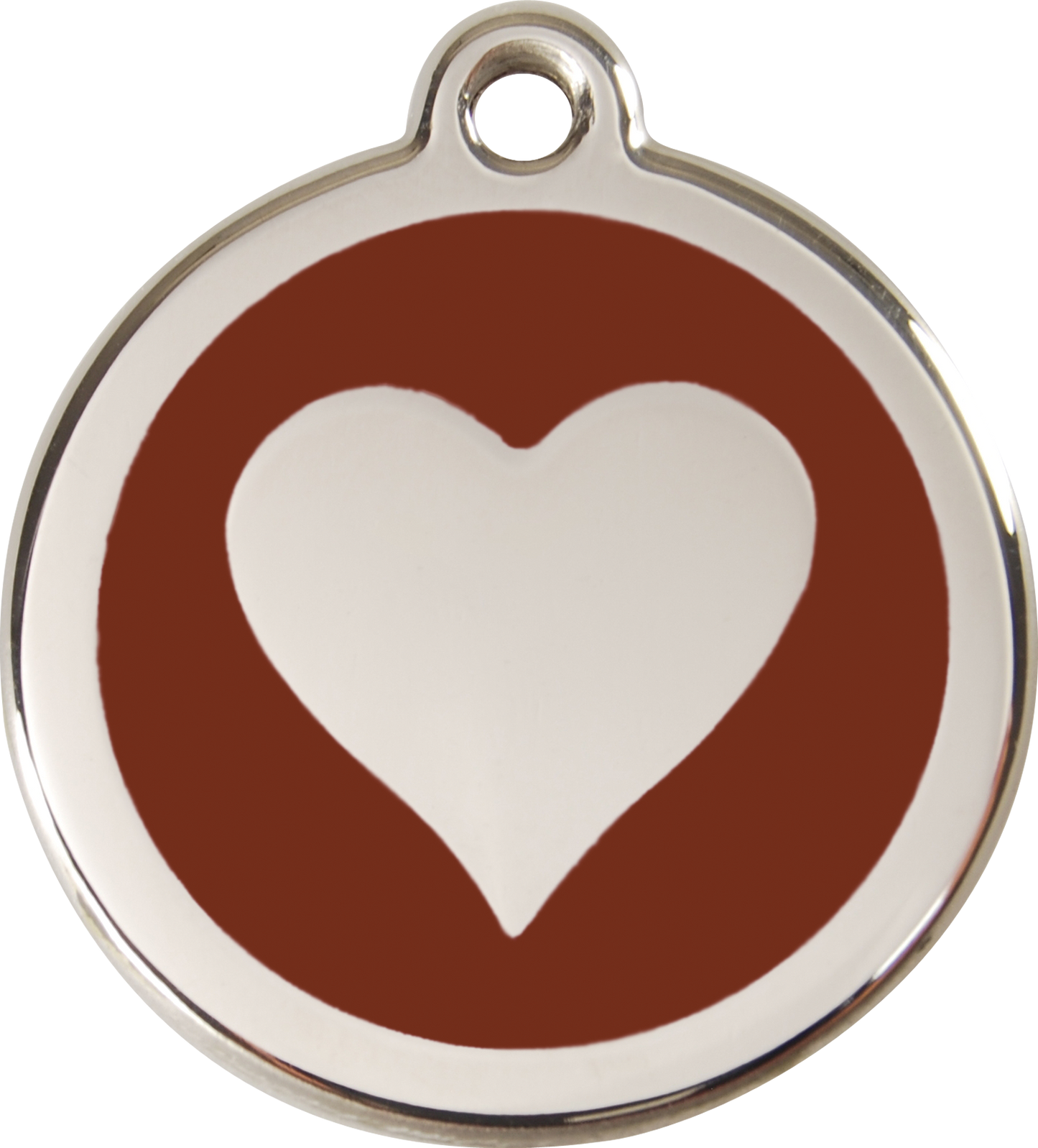 Red Dingo Enamel Dog Tag - Heart